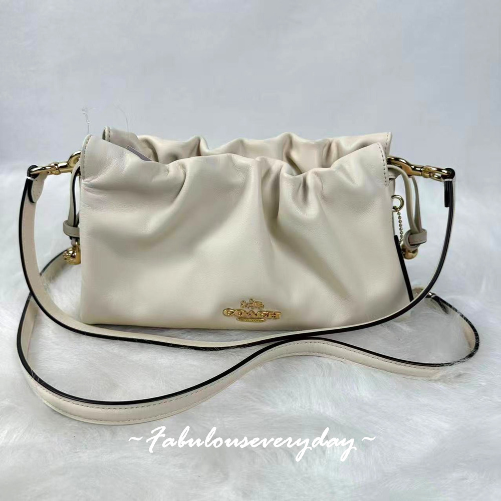 Coach Faye Shoulder Bag Crossbody In Leather/Gold/Chalk CV529 NWT